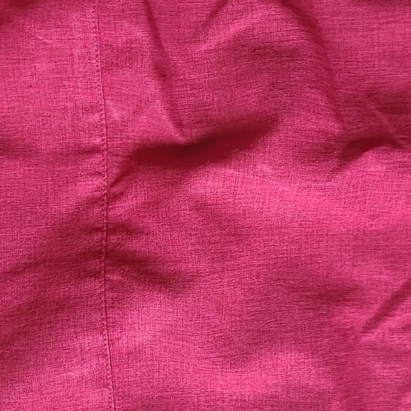 EZS by Haggar Red Crop Sleeve Button Down Blouse Size Medium - Picture 7 of 8